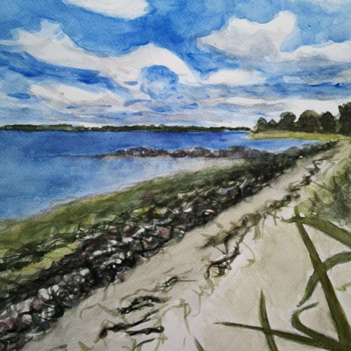 strand bild kunsttherapie junge glücksburg ostsee flensburg